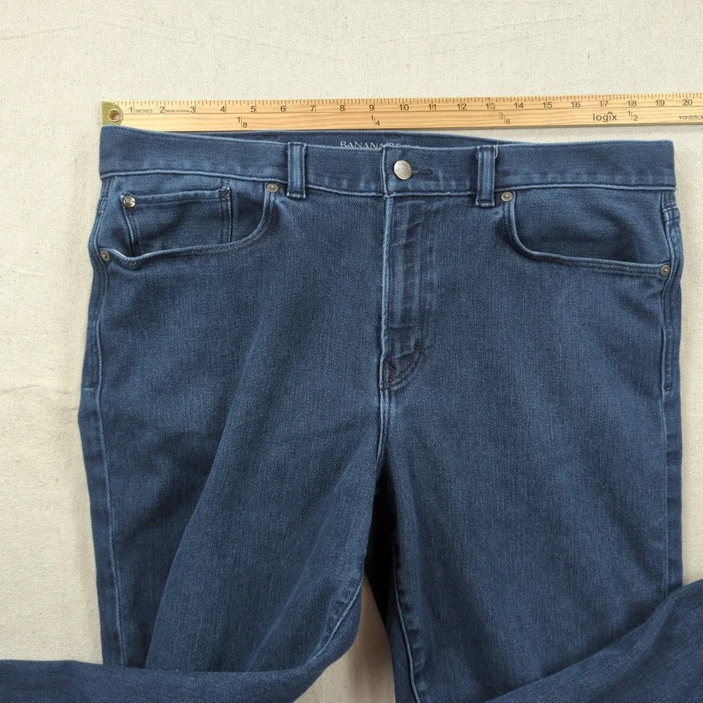 Banana Republic Jeans Mens 38x36 Blue Traveler Slim Fit Casual Stretch